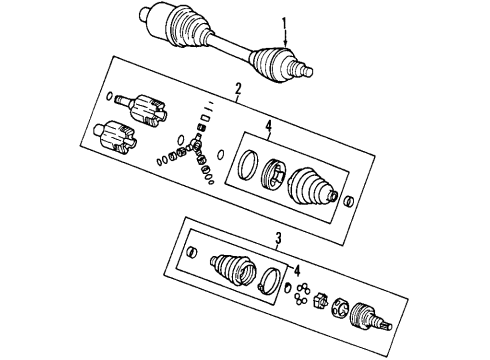 2008 Buick LaCrosse Front Axle Shafts & Joints, Drive Axles Diagram