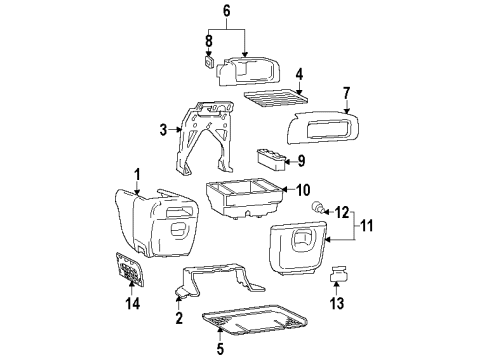 2004 Oldsmobile Silhouette Center Console Diagram 2 - Thumbnail