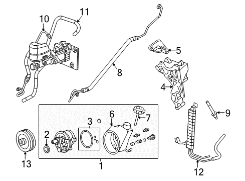 2010 GMC Yukon XL 2500 P/S Pump & Hoses, Steering Gear & Linkage Diagram 4 - Thumbnail