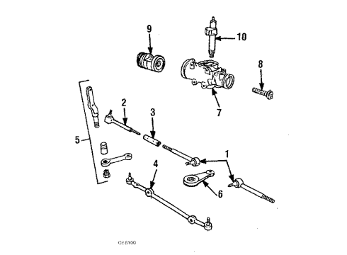 1986 GMC Caballero P/S Pump & Hoses, Steering Gear & Linkage Diagram 2 - Thumbnail