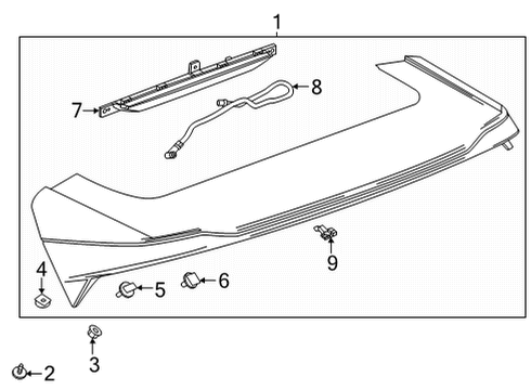 2022 Chevy Trailblazer Rear Spoiler Diagram