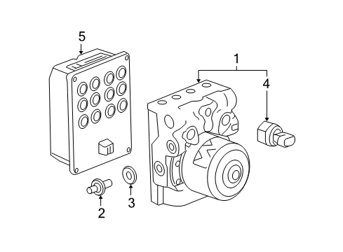 2006 Cadillac STS ABS Components Diagram