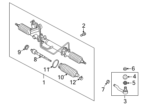 1999 Chevy Tracker Retainer,Steering Linkage Relay Rod Ball Stud Seal Diagram for 96053260