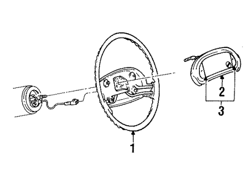 1996 Buick LeSabre Steering Column, Steering Wheel & Trim Diagram 1 - Thumbnail