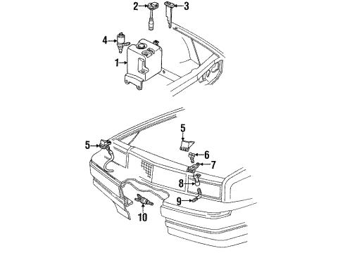 1987 Cadillac Allante Switch Asm Diagram for 1634779