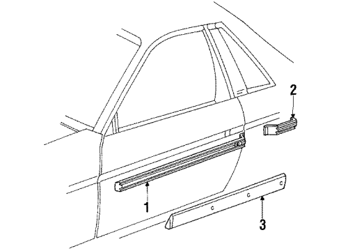 1986 Pontiac Fiero Mir Assembly Outside, Remote Sport Light Side Electrode *Black Diagram for 10073911