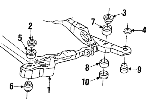 1987 Cadillac Allante Suspension Mounting - Front Diagram