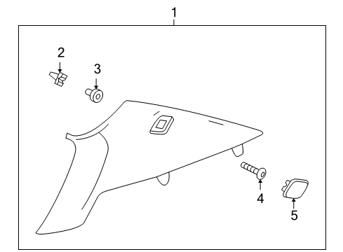 2007 Pontiac G6 Interior Trim - Quarter Panels Diagram 3 - Thumbnail