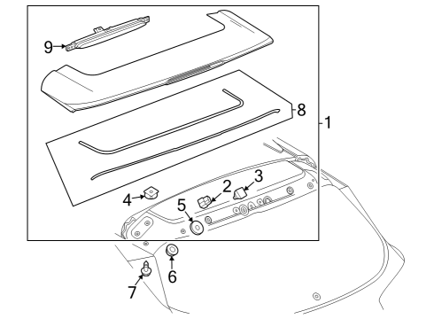 2024 Buick Encore GX Rear Spoiler Diagram 1 - Thumbnail