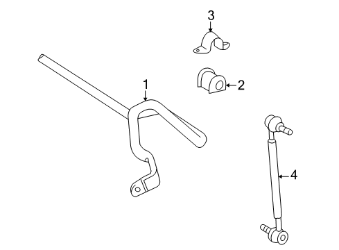 2010 Pontiac Vibe Front Suspension, Control Arm, Stabilizer Bar Diagram 2 - Thumbnail