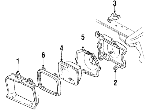 1985 Chevy Citation II Headlamps, Electrical Diagram