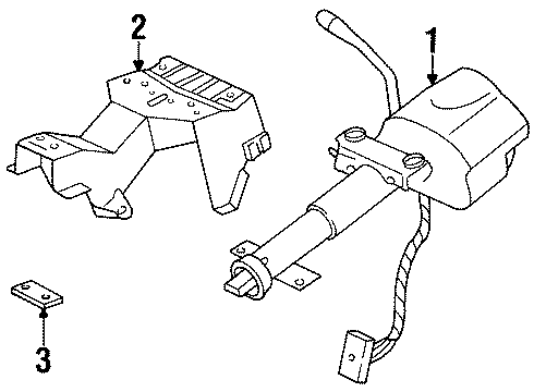 1999 Oldsmobile Aurora Steering Column, Steering Wheel Diagram 1 - Thumbnail