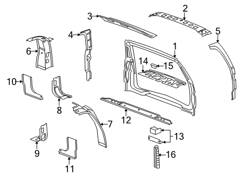 2012 Chevy Tahoe Rear Body Diagram