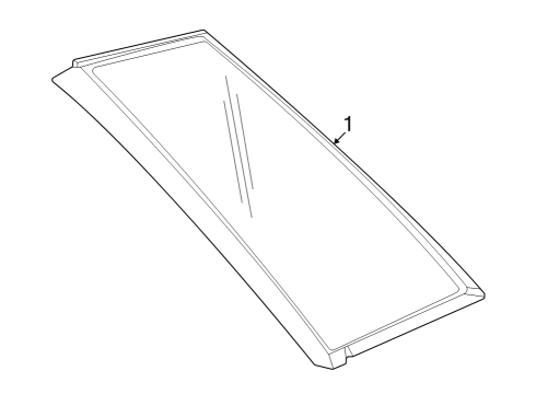 2024 Cadillac LYRIQ Glass & Hardware - Quarter Panel Diagram