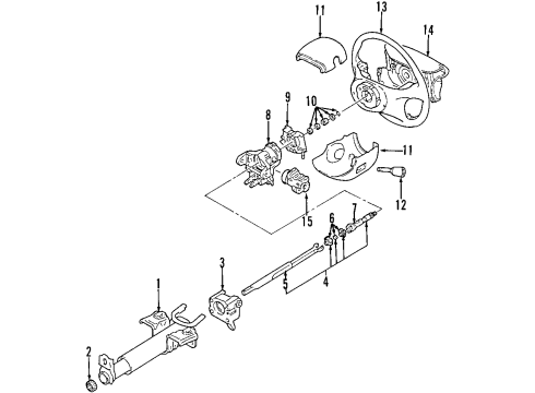 1999 Cadillac Catera Cover,Steering Column Trim Diagram for 90437165