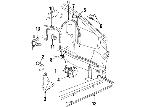 2000 Cadillac Catera P/S Pump & Hoses, Steering Gear & Linkage Diagram 3 - Thumbnail