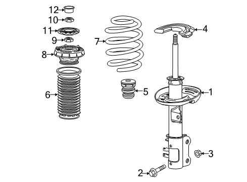 2019 Buick Encore Struts & Components - Front Diagram