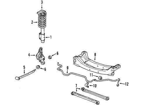 2005 Chevy Classic Rear Suspension Components, Stabilizer Bar Diagram 3 - Thumbnail