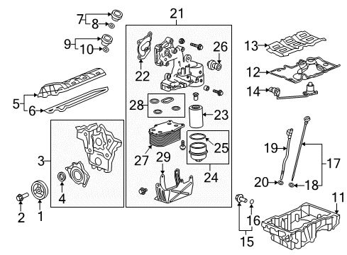 2010 Cadillac SRX Filter,Oil Diagram for 12593333