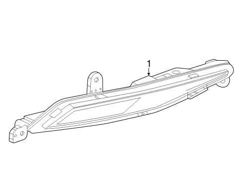 2023 Cadillac LYRIQ LAMP ASM-RR FASCIA LWR SIG Diagram for 87825460