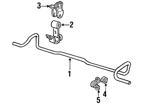 1991 Chevy Lumina Rear Suspension, Control Arm Diagram 3 - Thumbnail