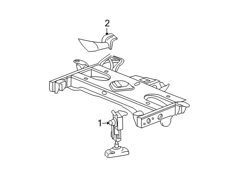 2012 GMC Canyon Spare Tire Carrier Diagram 1 - Thumbnail