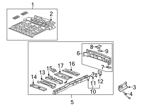 2005 Pontiac Montana Reinforcement Asm,Rear Bumper Imp Bar Diagram for 12530297