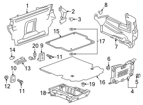 2024 Chevy Camaro Interior Trim - Rear Body Diagram 1 - Thumbnail