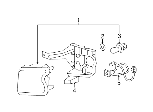 2010 Saturn Outlook Lamp Assembly, Daytime Running & Parking & T/Side Diagram for 15114442