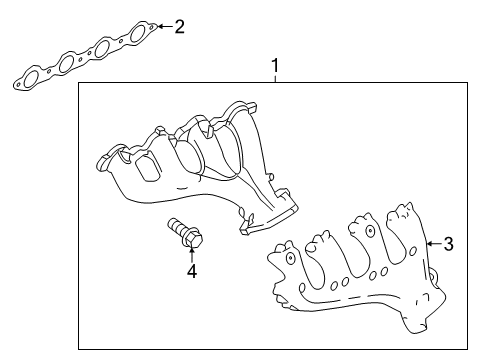 2015 Chevy Silverado 2500 HD Manifold Assembly, Exhaust Diagram for 12610962