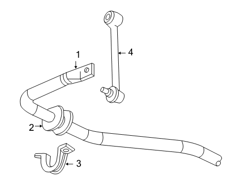 2012 Chevy Tahoe Stabilizer Bar & Components - Rear Diagram 2 - Thumbnail