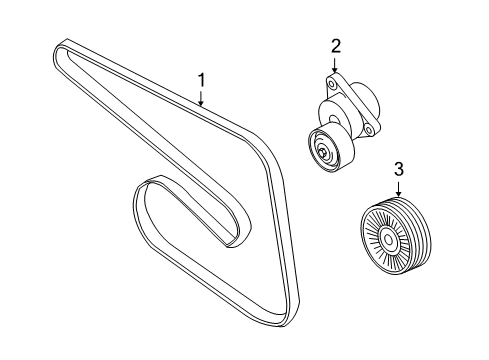 2007 Chevy Aveo Belts & Pulleys, Maintenance Diagram