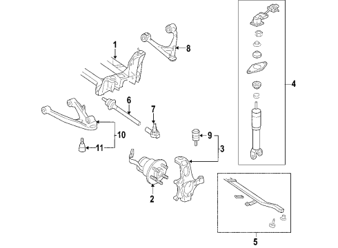 2011 Chevy Corvette Rear Suspension, Control Arm Diagram 2 - Thumbnail