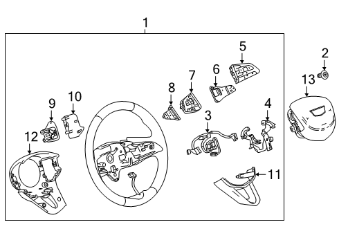 2019 Cadillac XT4 Wheel Assembly, Strg *Black Diagram for 85140039