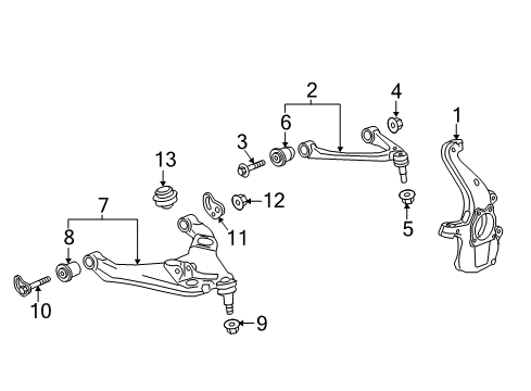 2017 Chevy Colorado Front Suspension, Control Arm Diagram 2 - Thumbnail