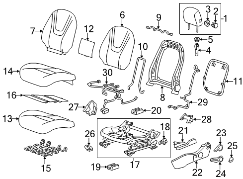 2011 Chevy Volt Harness Assembly, Driver Seat Wiring Diagram for 20897165