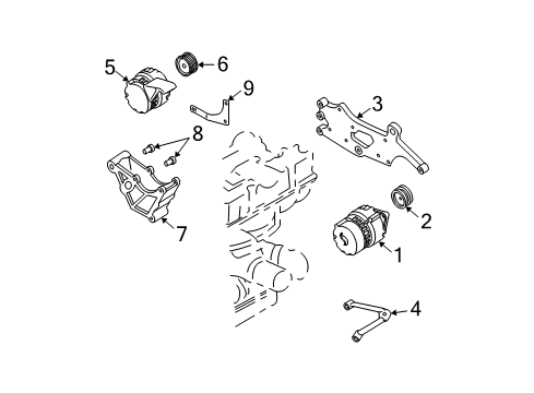 1995 Chevy S10 GENERATOR(Remanufacture) Diagram for 10463632