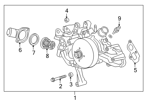 2020 Chevy Silverado 1500 Cooling System, Radiator, Water Pump, Cooling Fan Diagram 3 - Thumbnail