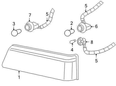 2007 Chevy Silverado 3500 HD Bulbs Diagram 3 - Thumbnail