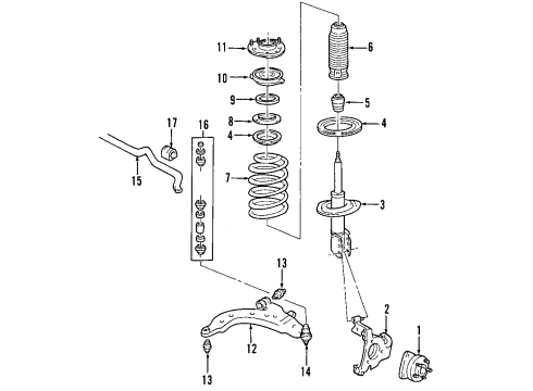 2007 Saturn Relay Ins Front Stabilizer Shaft Diagram for 15176605