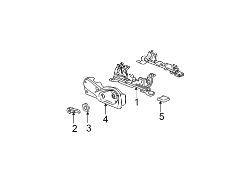 2005 Chevy Trailblazer Cover,Passenger Seat Adjuster Finish Diagram for 89042244