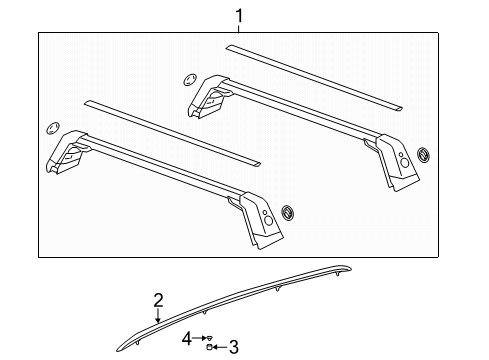 2019 Buick Regal TourX Luggage Carrier Diagram