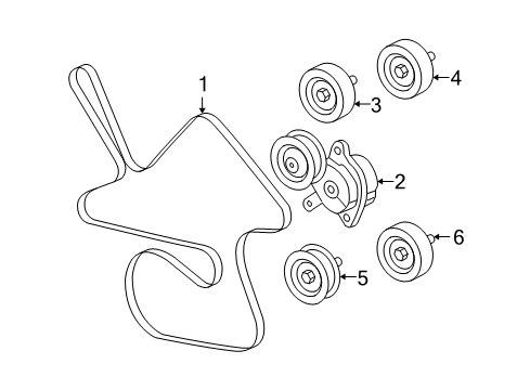 2007 Chevy Monte Carlo Belts & Pulleys Diagram