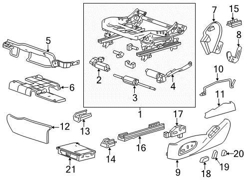 2014 Cadillac ATS Cover, Front Seat Cushion Front Finish *Brownstone Diagram for 22957874