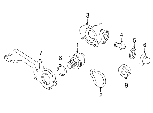 2001 Cadillac Seville Cooling System, Radiator, Water Pump, Cooling Fan Diagram 1 - Thumbnail