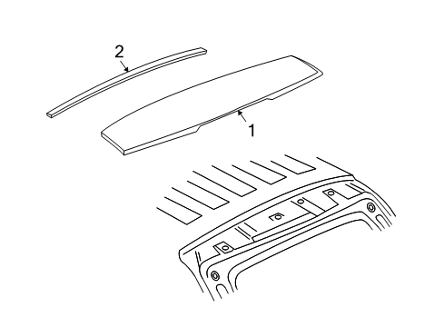 2006 Pontiac Torrent Weatherstrip, Rear End Spoiler Diagram for 15899301