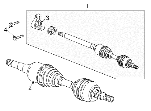 2019 Chevy Traverse Drive Axles - Front Diagram 2 - Thumbnail