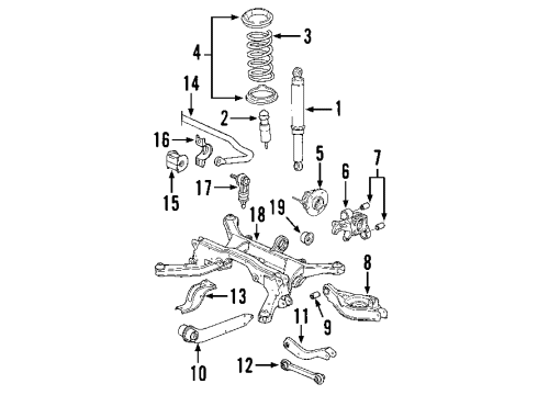 2005 Saturn Vue Rear Suspension System, Rear Axle Diagram