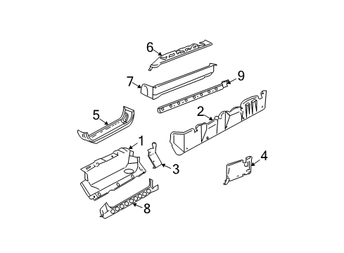 2007 GMC Savana 2500 Rocker Panel Diagram