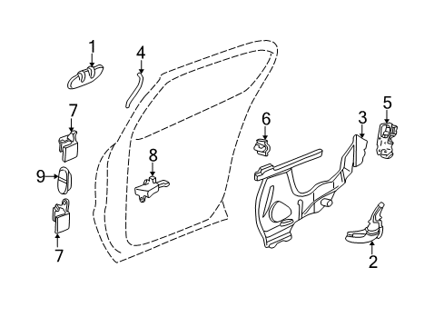 1998 Buick Park Avenue Door & Components Diagram 2 - Thumbnail